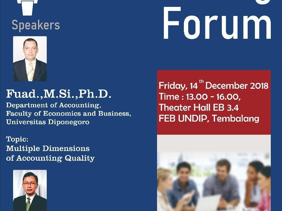 Accounting Forum (December 14, 2018)