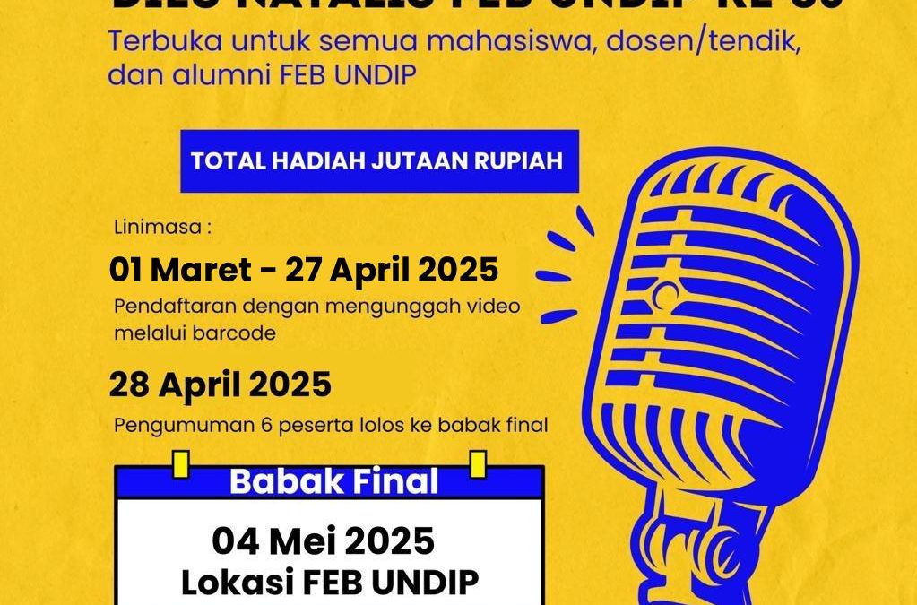 LOMBA KARAOKE MERIAHKAN DIES NATALIS KE-65 FEB UNDIP